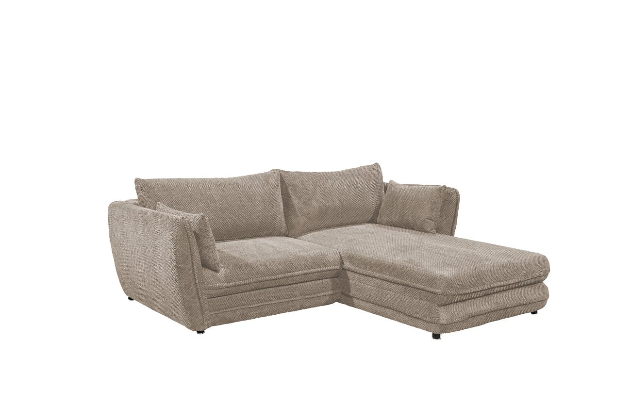 Eckschlafsofa in taupe - Stanley - ED Exciting Design