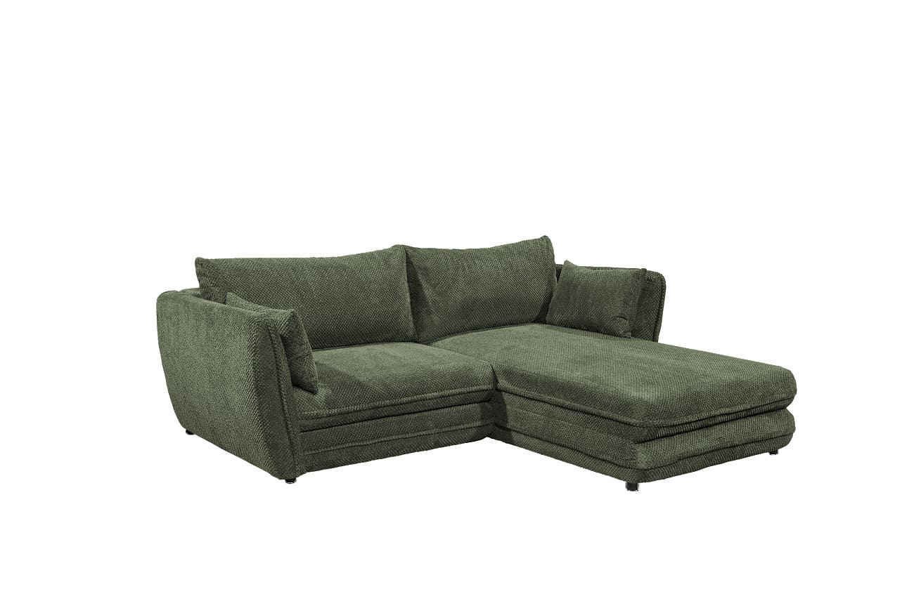 Kleines Ecksofa mit Schlaffunktion und Bettkasten Stanley - ED Exciting Design, beidseitig montierbar