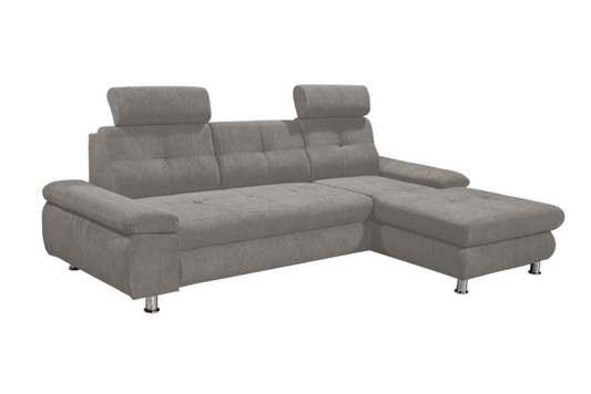 Ecksofa Alba von Ed Exciting Design – Stilvolles Sofa mit Stoff Brego, Schlaffunktion &amp; Bettkasten, beidseitig bestellbar