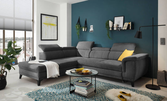 Ecksofa Albany mit Schlaffunktion und Bettkasten von Ed Exciting Design in verschiedenen Farben