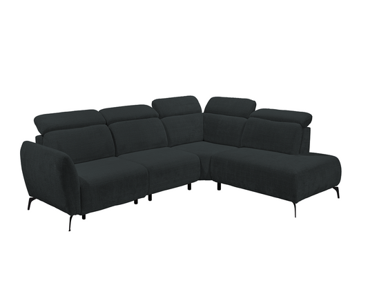 Luxus Relaxsofa Kiel von ED Exciting Design – Elektronische Relaxfunktion &amp; Mikrofaser Chenille Bezug