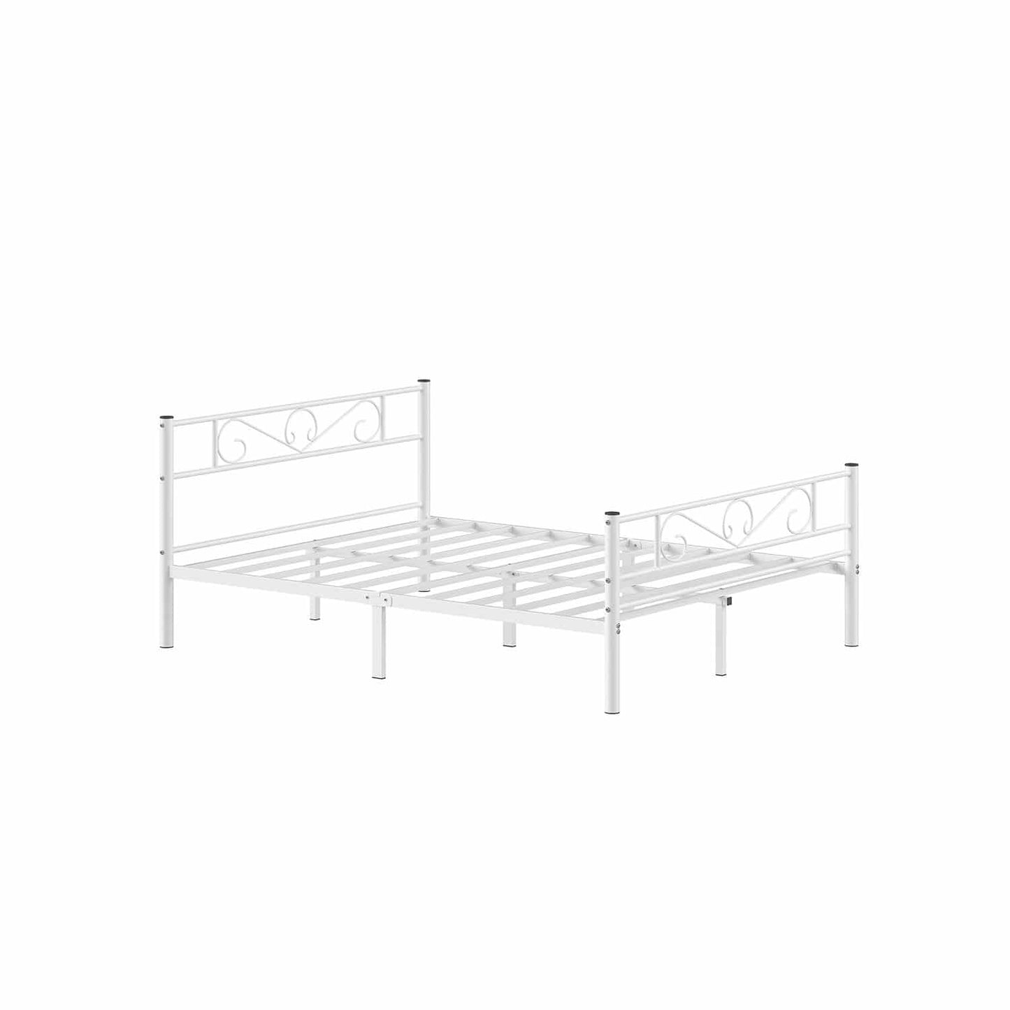 Einzelbettgestell aus Metall Weiß