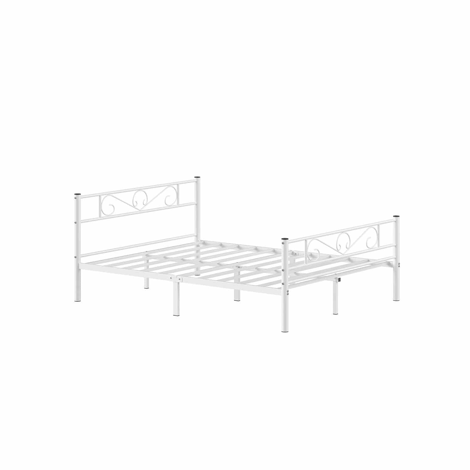 Einzelbettgestell aus Metall Weiß
