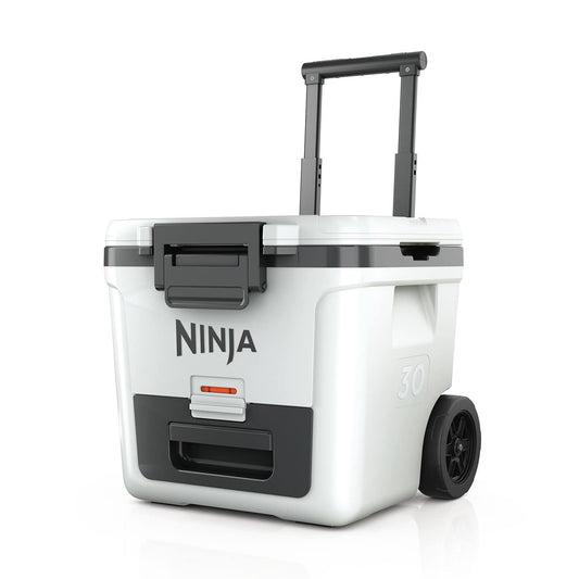 Ninja FrostVault 28L Kühlbox mit Rädern und Trockenzone wolkenweiß FB230EUWH