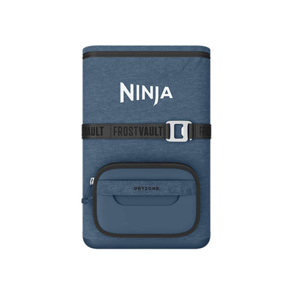 Ninja Outdoor FrostVault Go flexibler 23-Liter-Kühlrucksack für 36 Dosen mit kalter Trockenzone, Marineblau in Blau | FF136EUUKNV | von SharkNinja