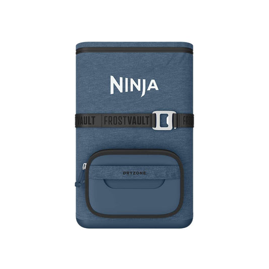 Ninja Outdoor FrostVault Go flexibler 23-Liter-Kühlrucksack für 36 Dosen mit kalter Trockenzone, Marineblau in Blau | FF136EUUKNV | von SharkNinja