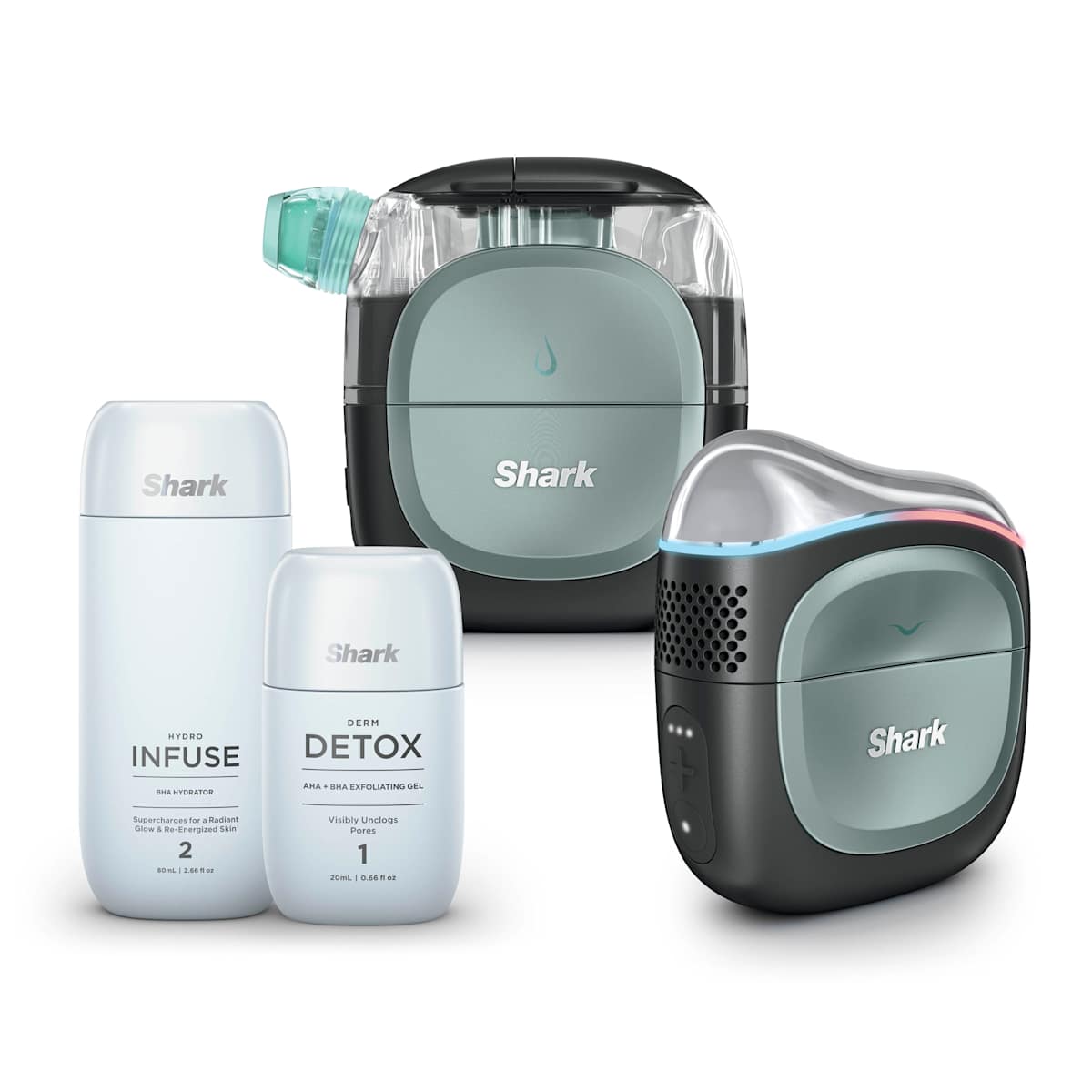 Shark FacialPro Glow + DePuffi Hydro-Powered Facial System für zu Hause in Schwarz | FH320EUBK | von SharkNinja