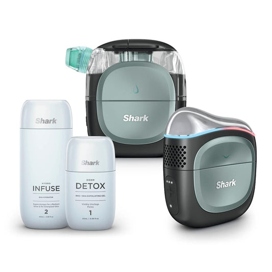 Shark FacialPro Glow + DePuffi Hydro-Powered Facial System für zu Hause in Schwarz | FH320EUBK | von SharkNinja