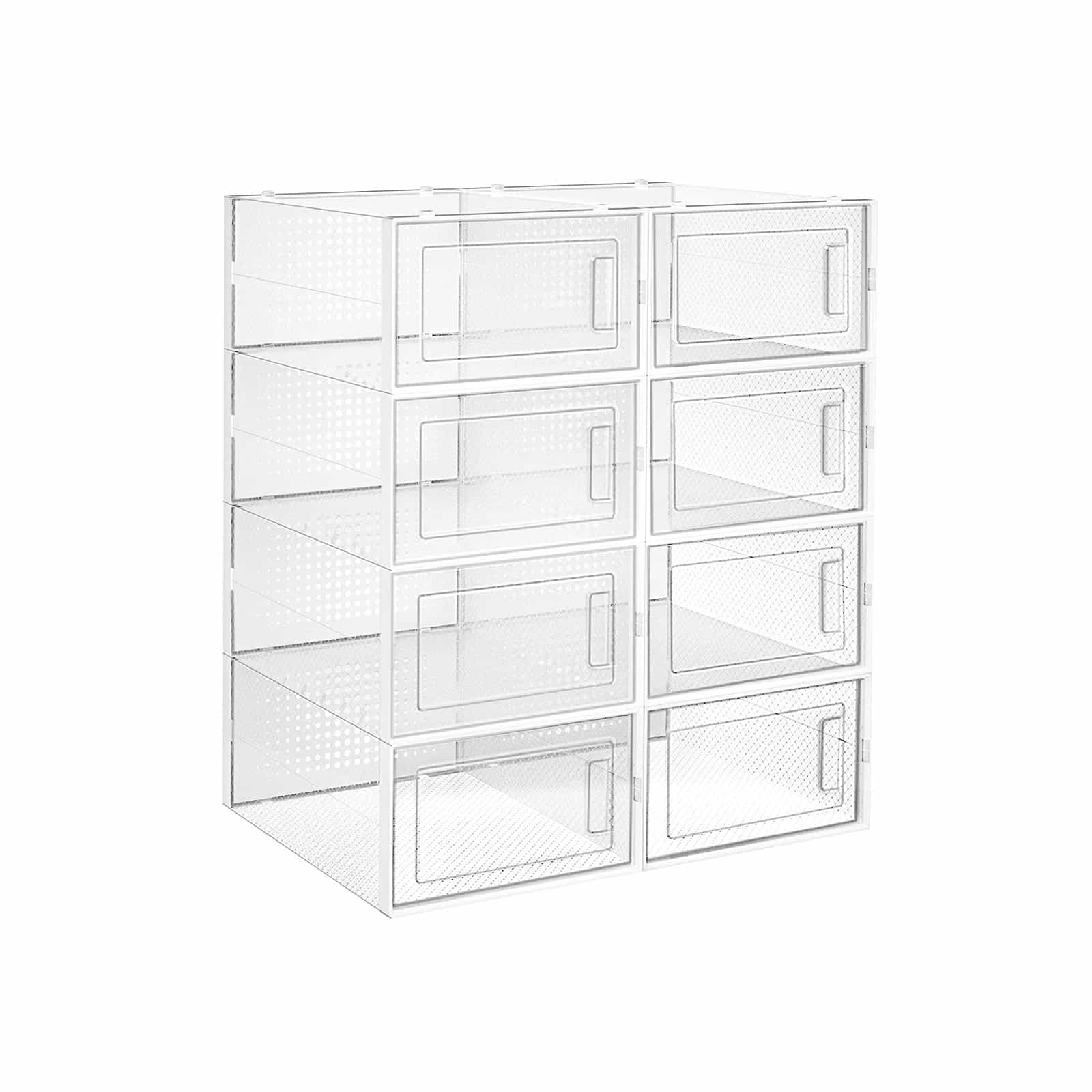 Faltbare Schuhboxen 8er Set