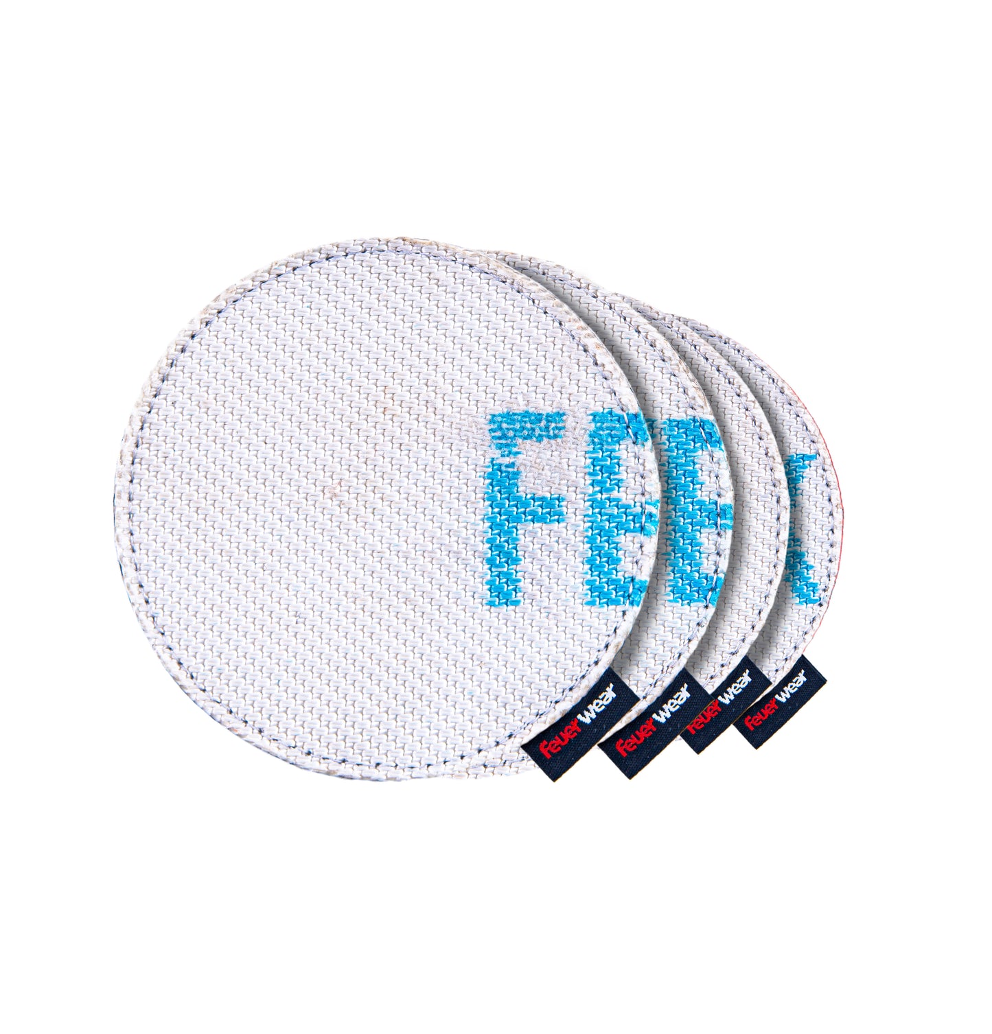 Untersetzer-Set Jules aus Feuerwehrschlauch in weiß