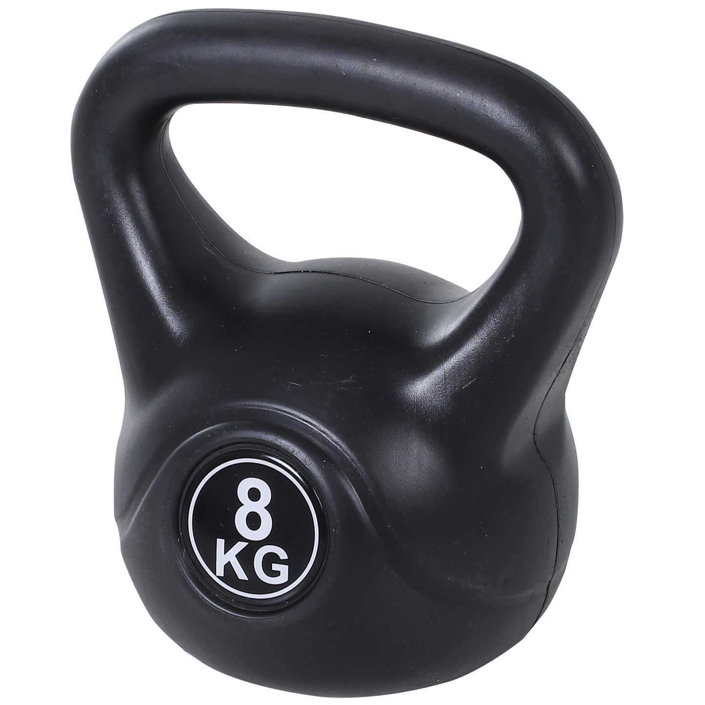 HOMCOM Kettlebell Kugelhantel 8 kg Gewicht-Hantel mit Sand befüllt für Anfänger Zuhause Krafttraining   Aosom