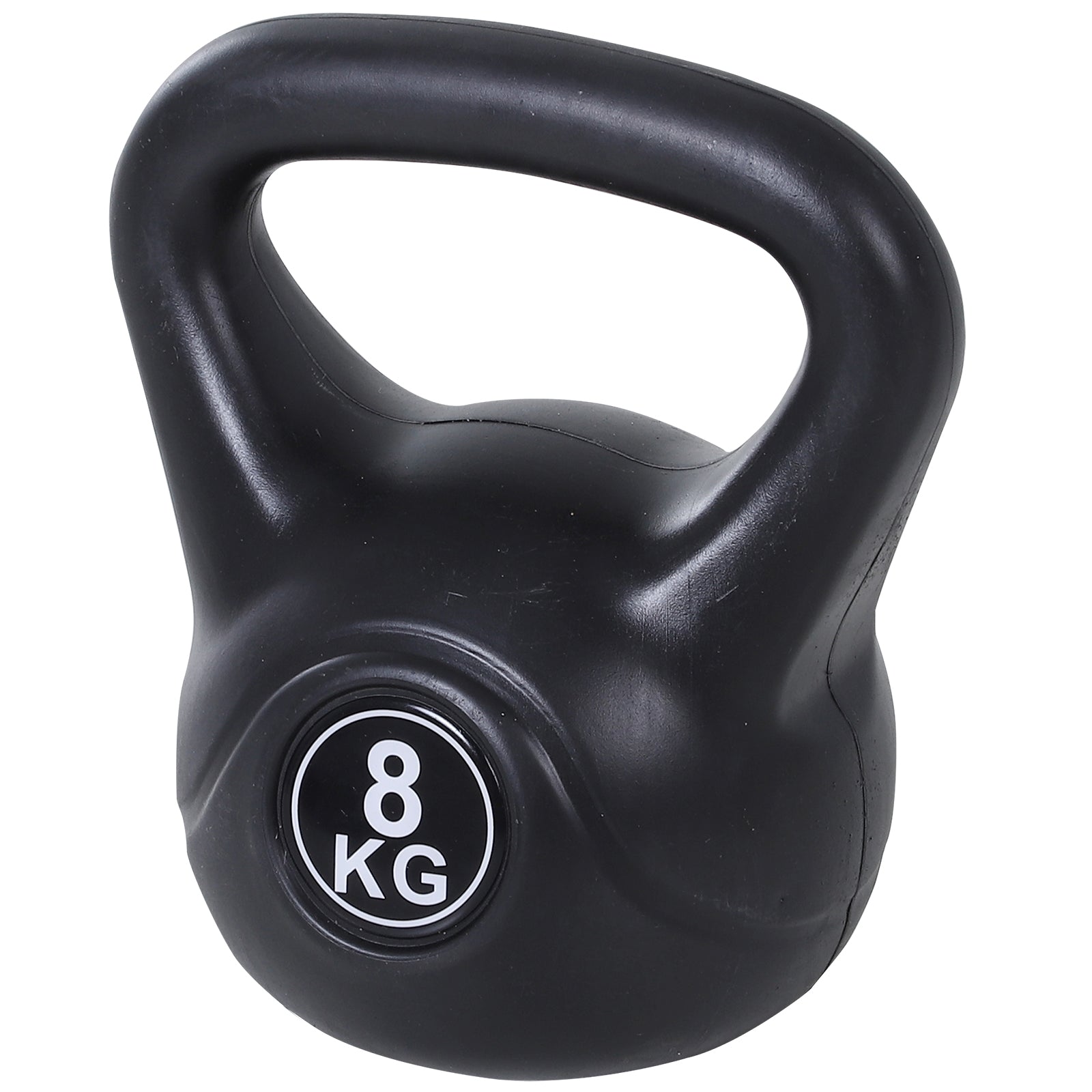 HOMCOM Kettlebell Kugelhantel 8 kg Gewicht-Hantel mit Sand befüllt für Anfänger Zuhause Krafttraining   Aosom