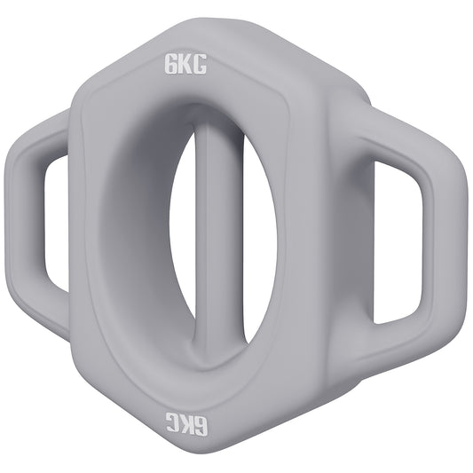 SPORTNOW 3-in-1 Hantel 6 kg, bodenschonende Multifunktionshantel für Gewichtstraining, Metall, Grau   Aosom.de