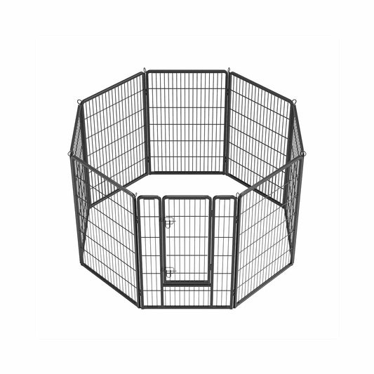Freilaufgehege Hund mit 8 Gitterplatten je 77 x 120 cm