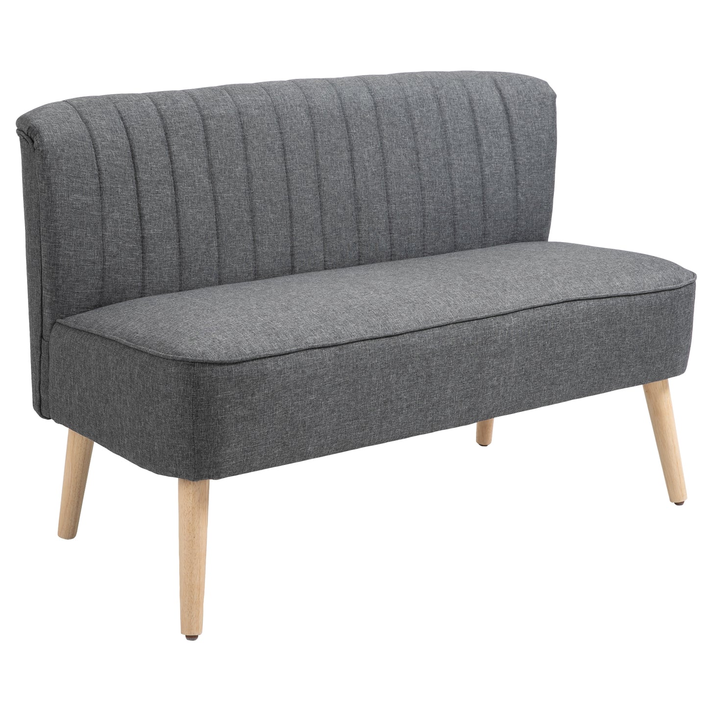 HOMCOM Küchensofa 2 Sitzer, bis 150 kg belastbar, Zweisitzer Küchensofa, Friesensofa 2 Sitzer, Dunkelgrau   Aosom.de