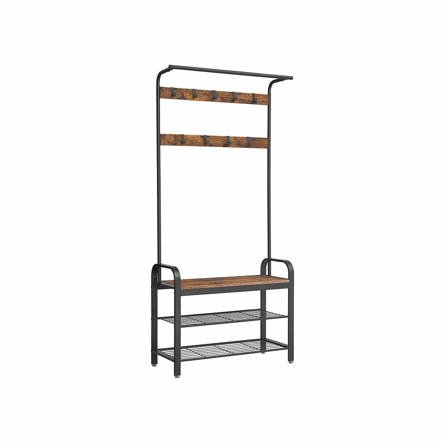 Garderobenständer mit 3 Ablagen