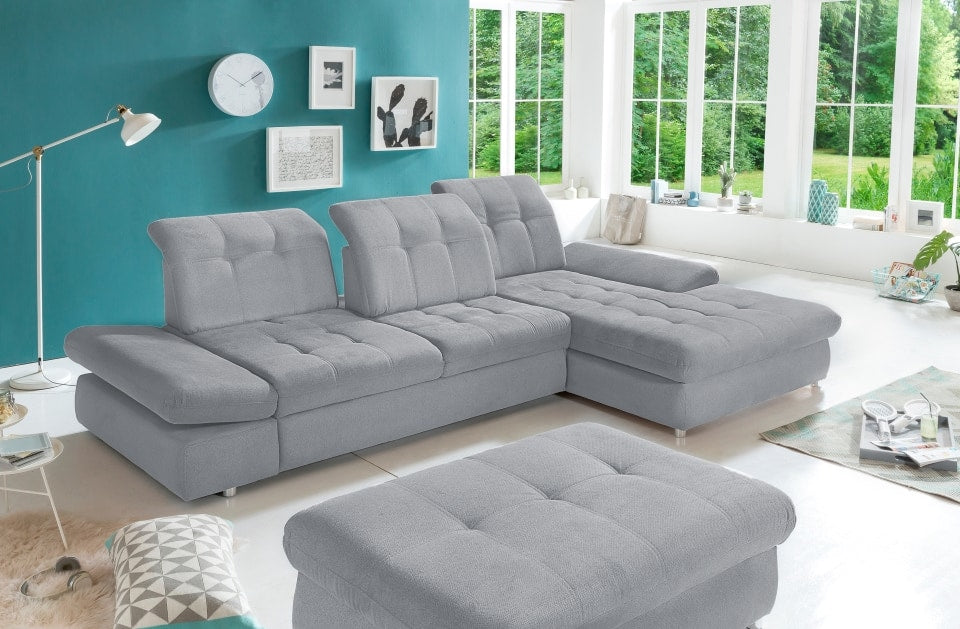 Benformato Arezza luxus Mikrofaser-Ecksofa – Vielseitig, modern und bereit für spontane Übernachtungsgäste