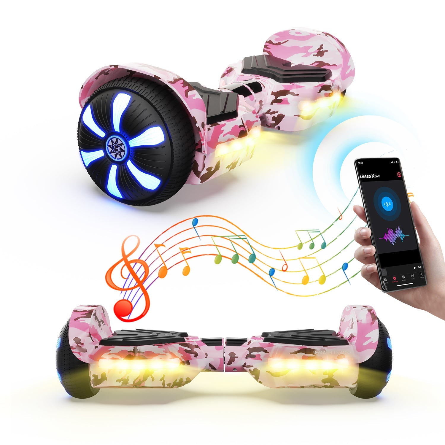iHoverboard H2 Rosa Bluetooth Hoverboard 6.5" - H2 Rosa / Hoverboard-Standard