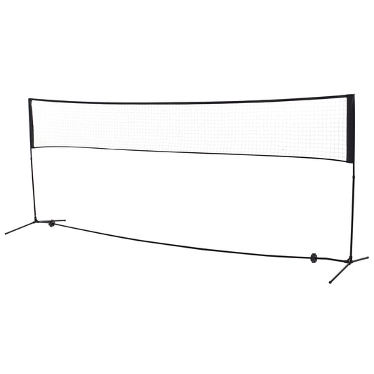 HOMCOM Badmintonnetz Volleyball- und Tennis-Netz tragbar 2 Höhen 94/158cm PE 400x60cm für Garten & Sportaktivitäten   Aosom.de