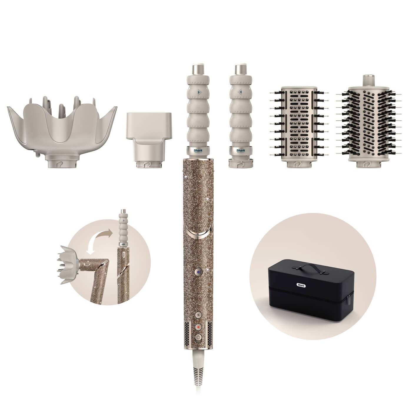 Shark FlexStyle Sparkle - Gold Diamond Limited Edition Haarstyler und -trockner HD446JSEU