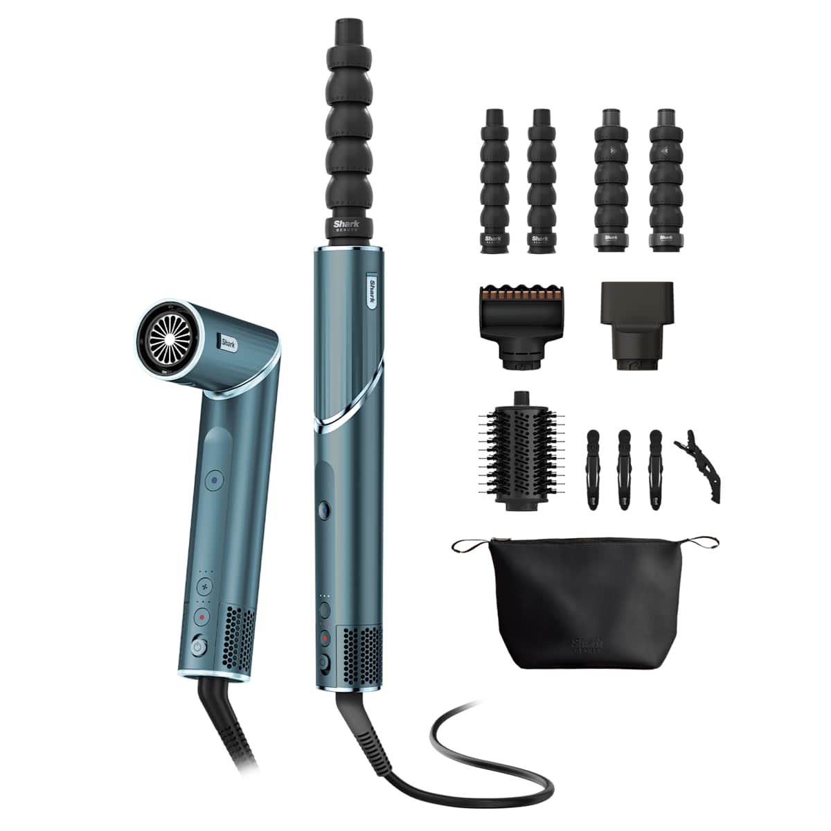 Shark FlexStyle Limited Edition 5-in-1 Haarstyler & -trockner in Petrolblau | HD456TLEU | von SharkNinja