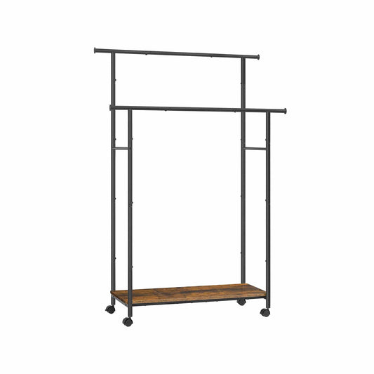 Kleiderständer auf Rollen vintagebraun-tintenschwarz