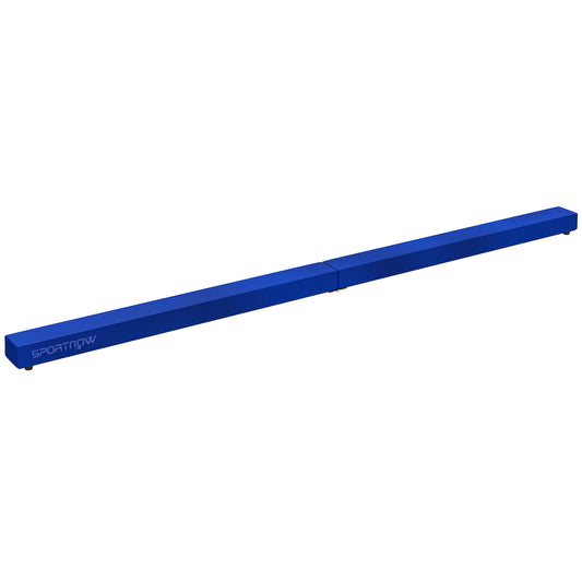 SPORTNOW Faltbarer Turnbalken 210 cm aus Samt, Balance Beam mit rutschfestem Boden, Gymnastikausrüstung für Kinder und Erwachsene, Blau   Aosom