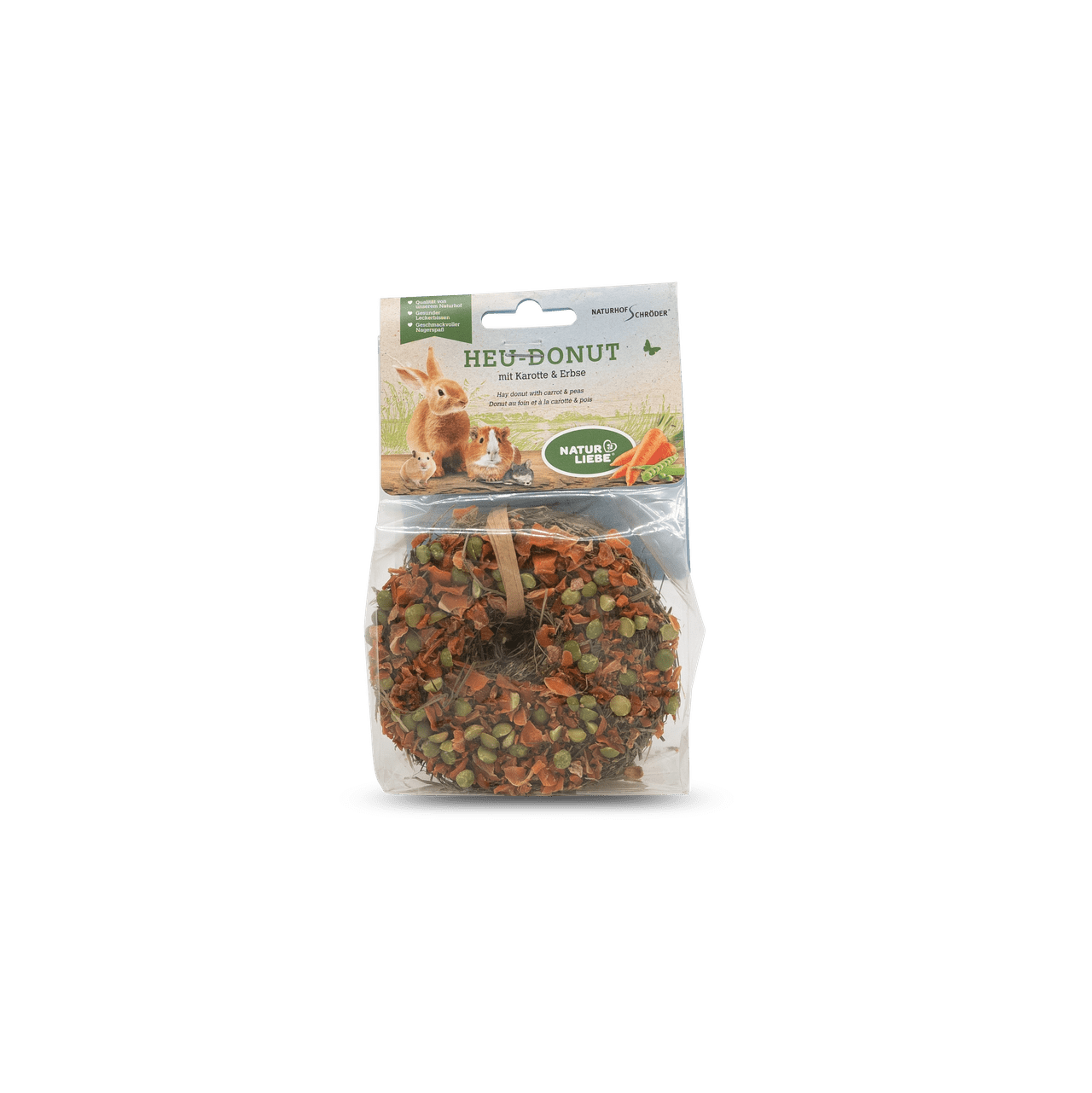 Heu-Donut mit Karotte & Erbse-Dip 65g