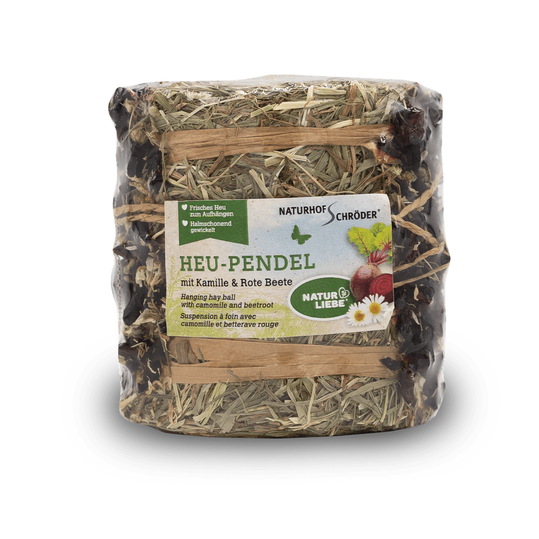 Heu-Pendel Kamille & Rote Bete-Dip