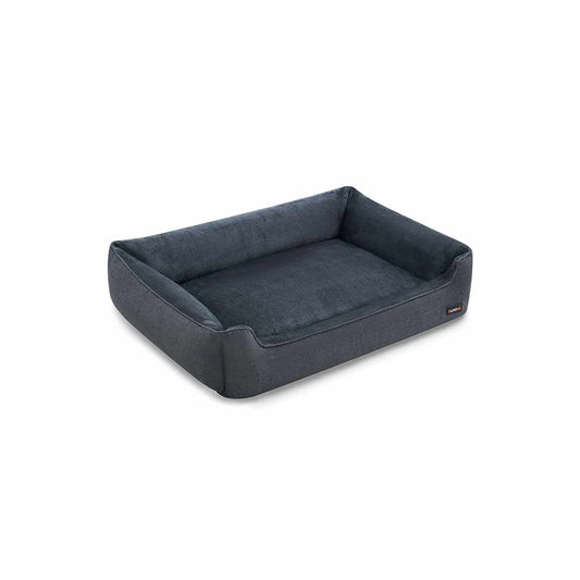 Hundebett mit erhöhten Ränder 120 x 90 x 30 cm dunkelgrau
