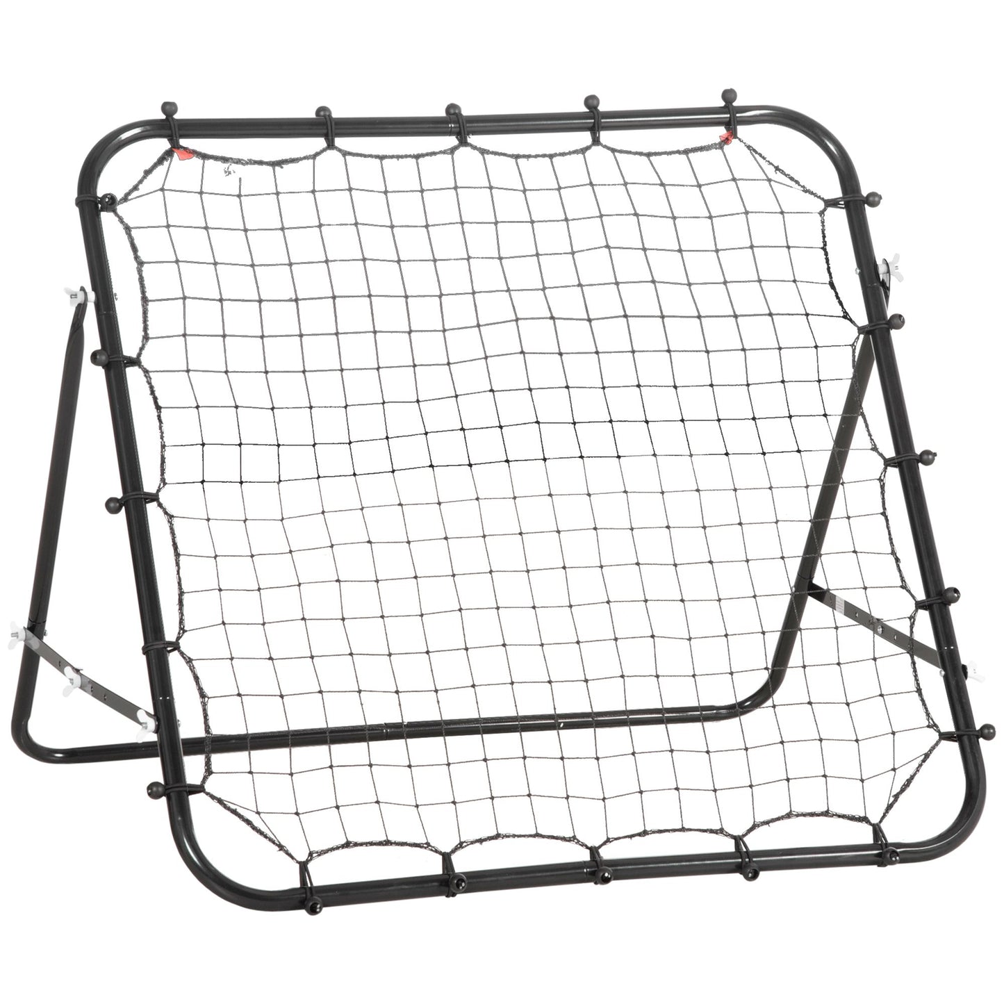 HOMCOM Fußball Rebounder Kickback Tor Rückprallwand 96x80x96 cm aus Metallrohr und PE in Schwarz für Training und Spiel   Aosom.de