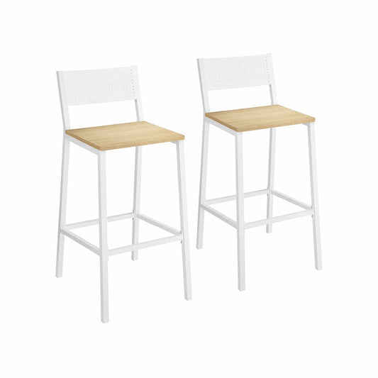 Industrie-Design Barhocker 2er Set beigeweiß