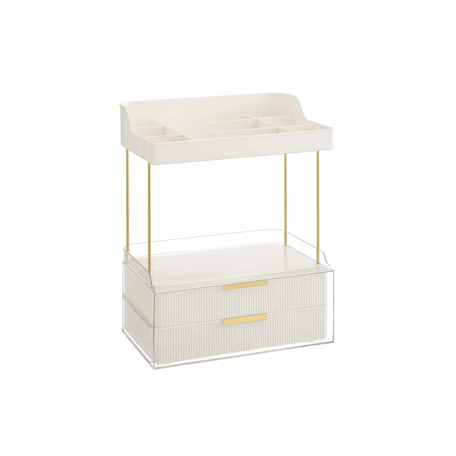 Make-up Organizer 4 Ebenen 20 x 32 x 39,1 cm, wolkenweiß