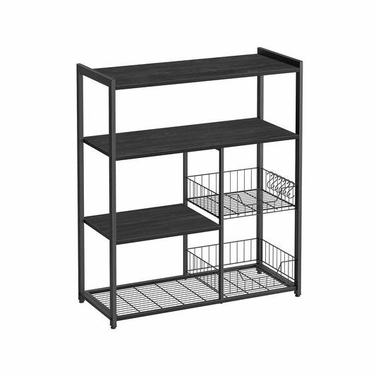 Küchenregal mit 2 Metallkörben und Haken