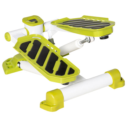 HOMCOM Mini Stepper für Zuhause, Rutschfest Up-Down Stepper mit LCD-Anzeige, Stepper Hometrainer mit zwei großen Pedalen, Stahl, Gelb   Aosom