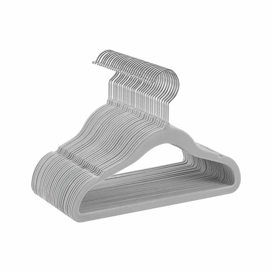 Kinderkleiderbügel 30er Set mit 360° drehbaren Haken taubengrau