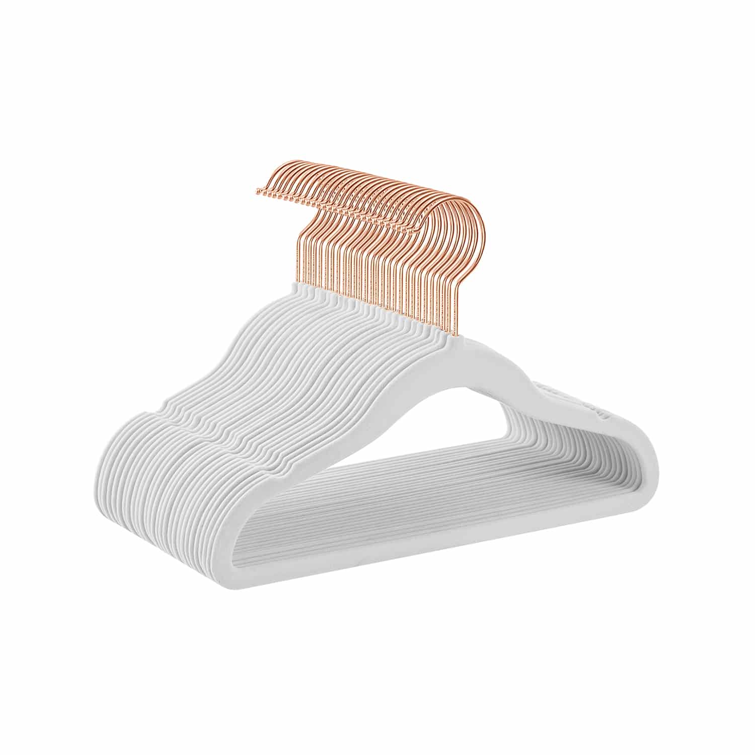 Kinderkleiderbügel 30er Setmit 360° drehbaren Haken wolkenweiß