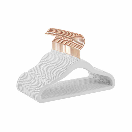 Kinderkleiderbügel 30er Setmit 360° drehbaren Haken wolkenweiß