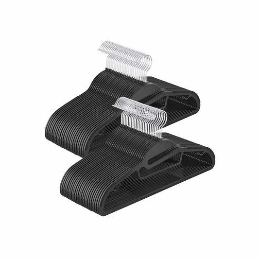 Kleiderbügel Kunststoff rutschfest platzsparend schwarz