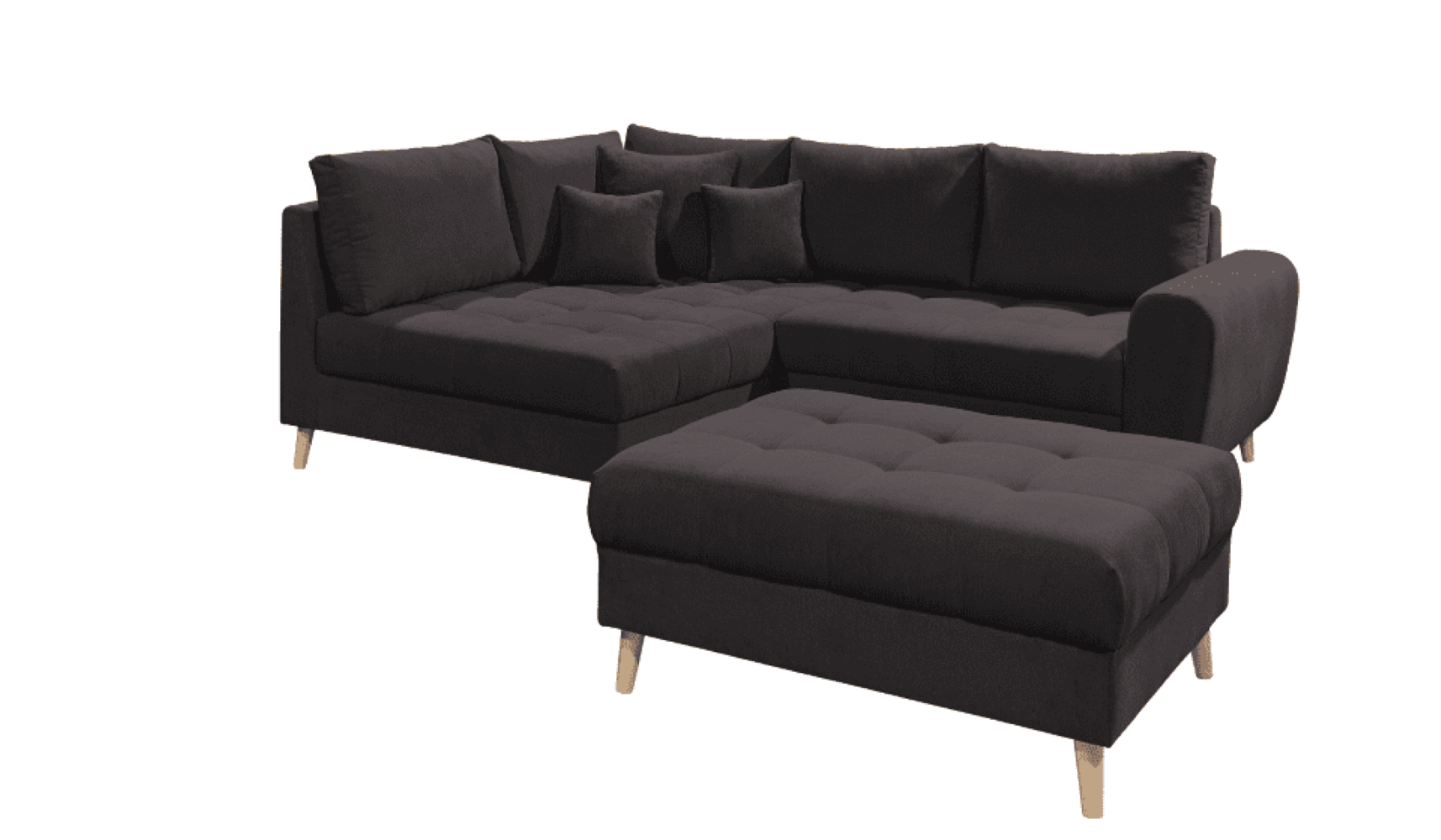 Alice Ecksofa von Ed Exciting Design – Beidseitig Bestellbares Sofa mit Hocker in Verschiedenen Farben