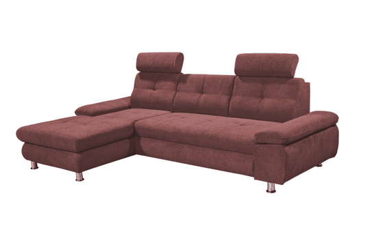 Ecksofa Alba von Ed Exciting Design – Stilvolles Sofa mit Stoff Brego, Schlaffunktion &amp; Bettkasten, beidseitig bestellbar