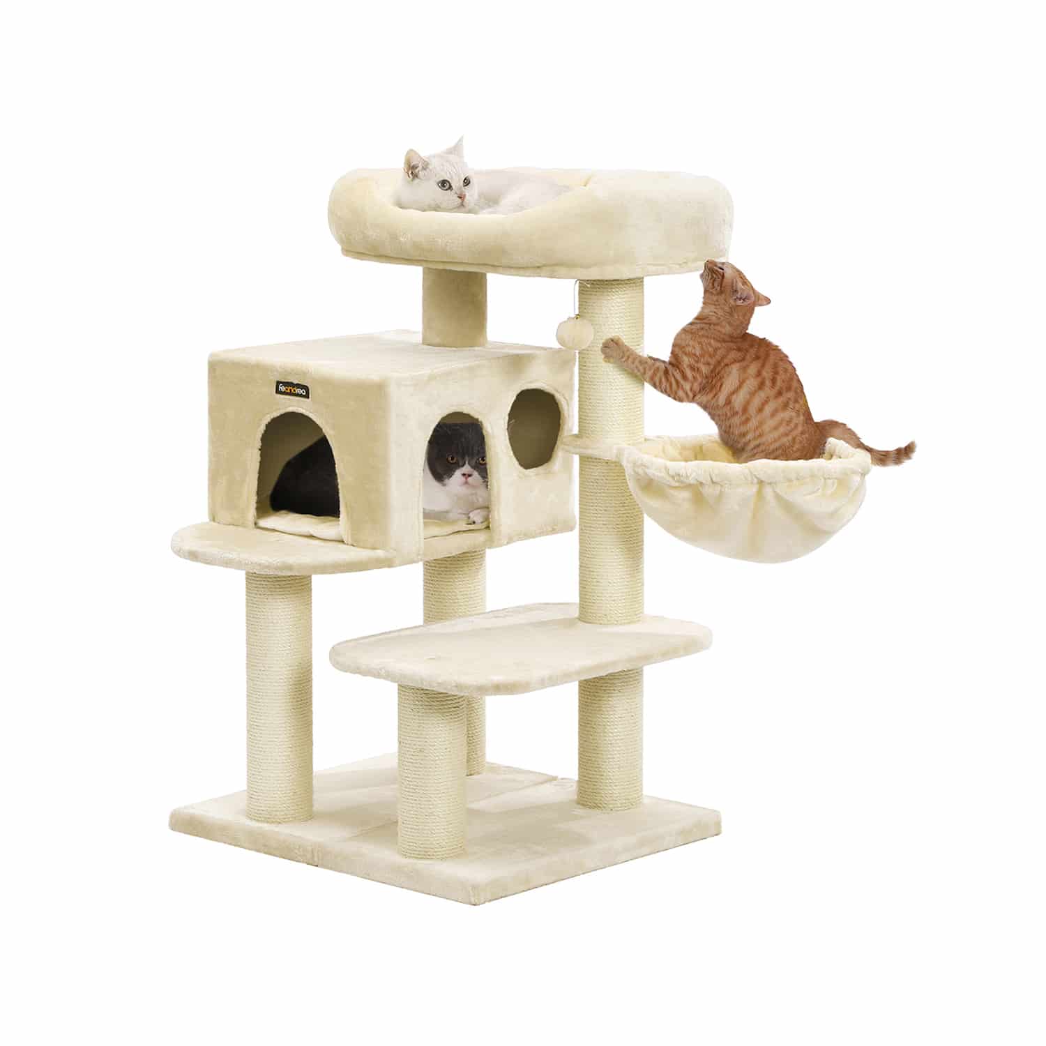 Kratzbaum dicke Stämme 112 cm Beige