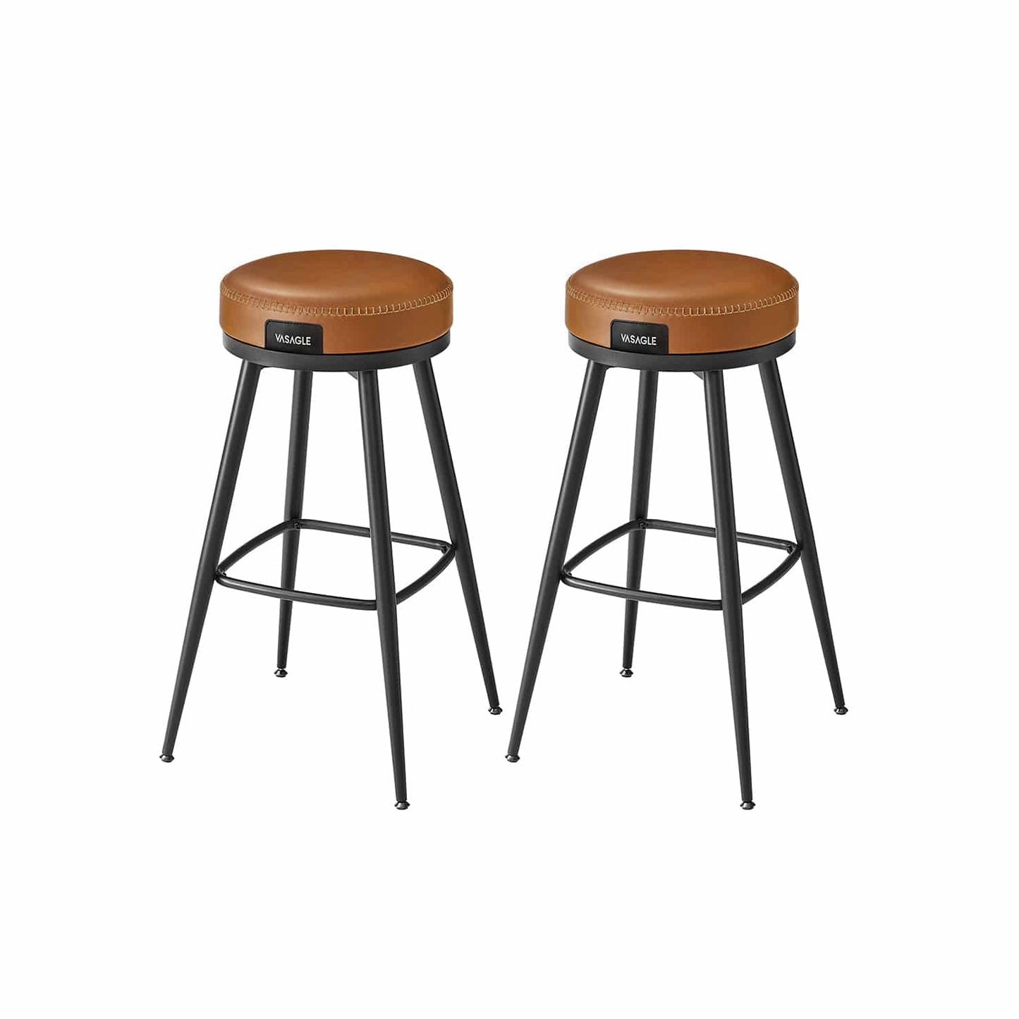 Barhocker 2er Set 76 cm hoch karamellbraun