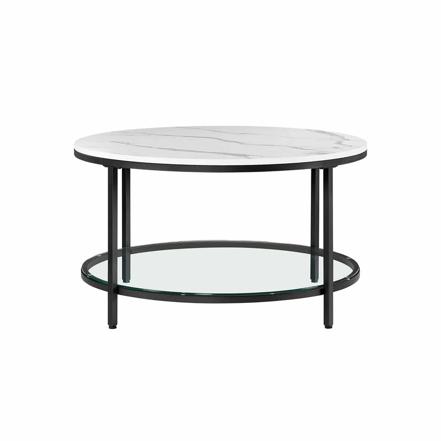 Couchtisch mit 2 Ablagen für Wohnzimmer