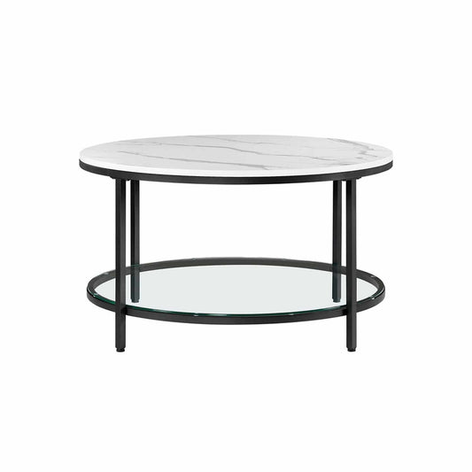 Couchtisch mit 2 Ablagen für Wohnzimmer