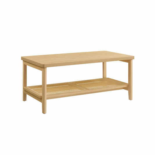 Couchtisch 2 Ebenen mit Stauraum Boho-Stil