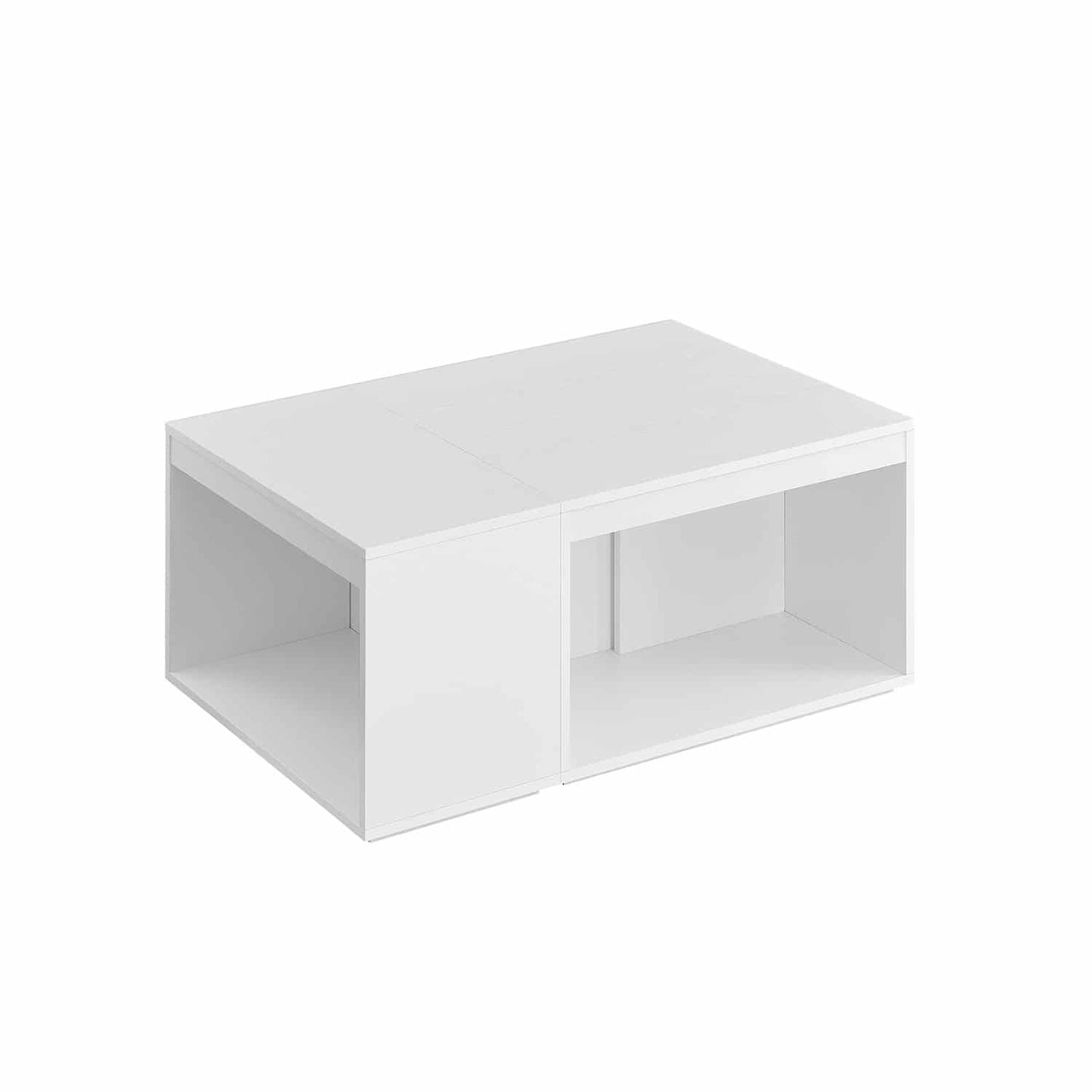 Couchtisch 3er Set mit Stauraum schneeweiß