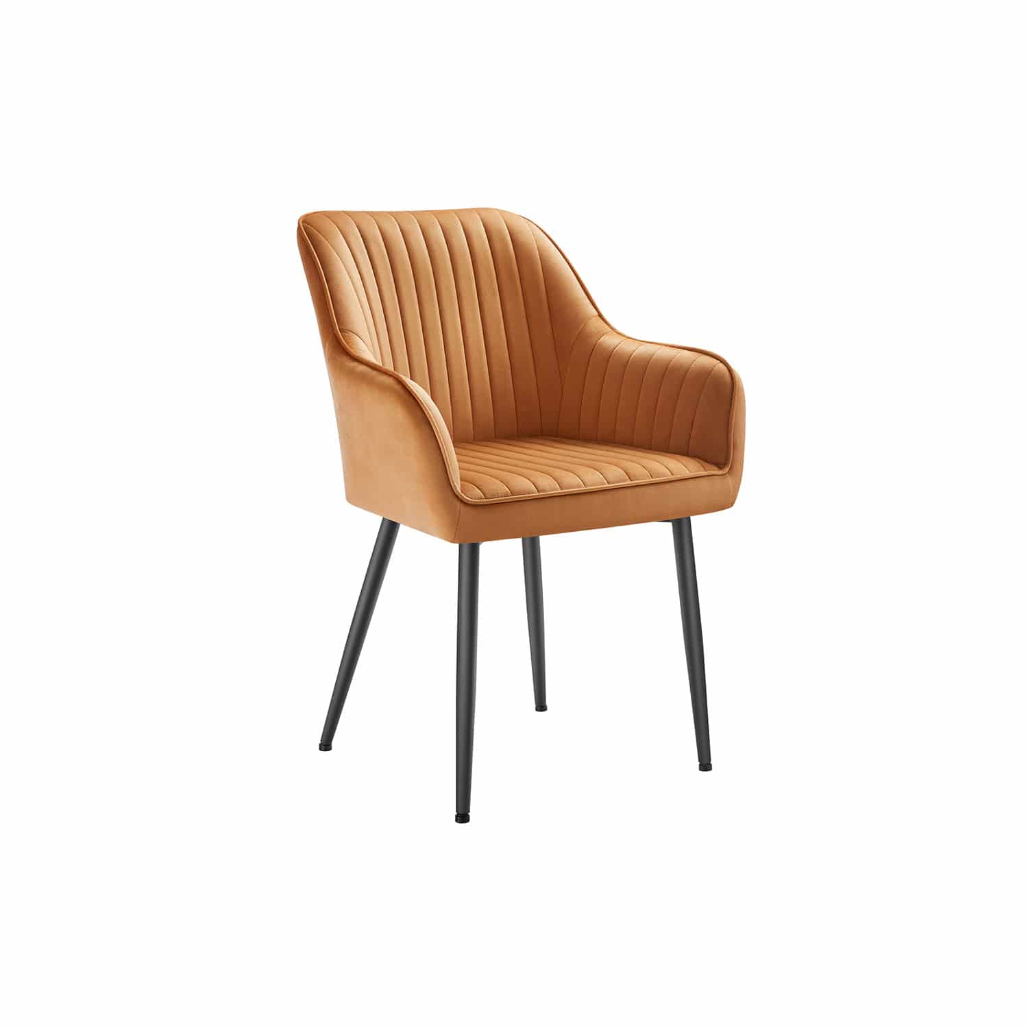 Esszimmerstuhl mit Armlehnen karamellbraun-tintenschwarz