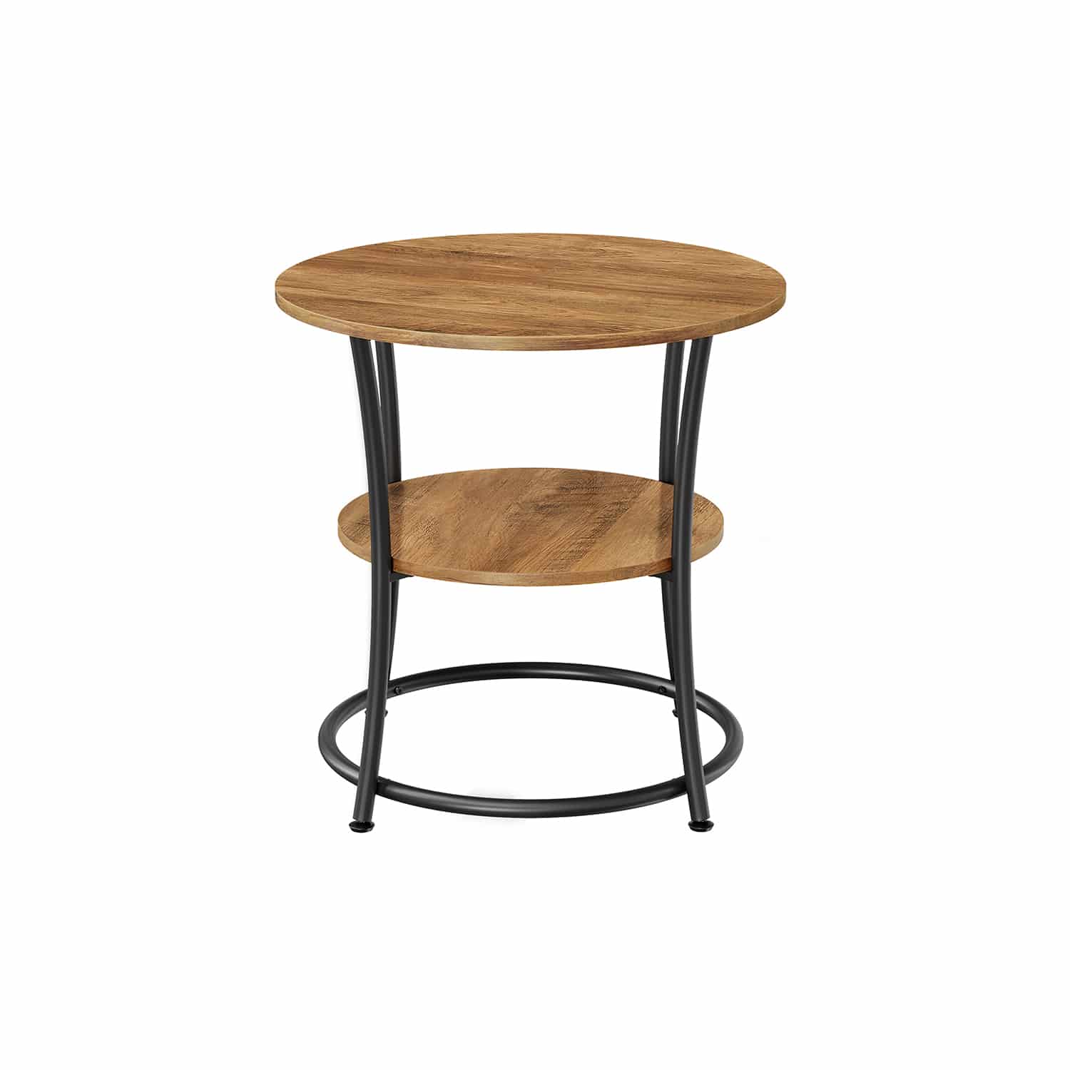 Beistelltisch mit 2 Ablagen und Stahlrahmen