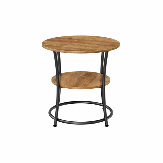 Beistelltisch mit 2 Ablagen und Stahlrahmen